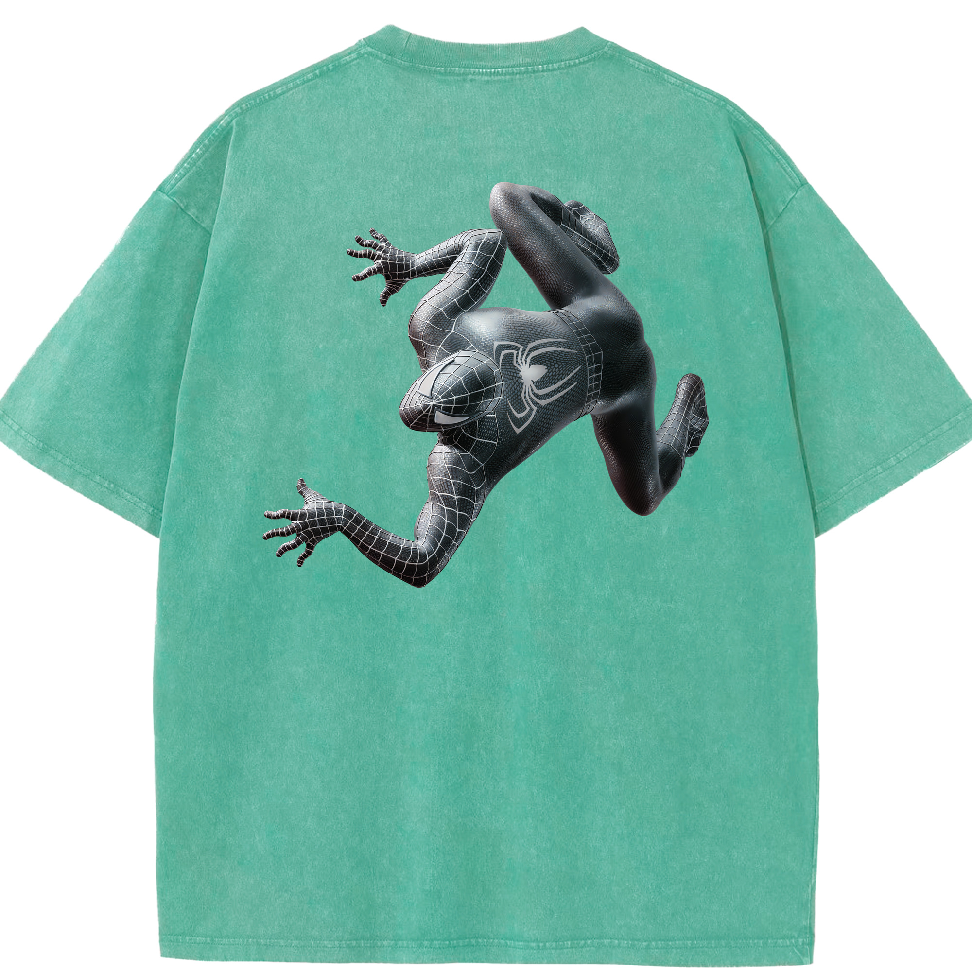 （画像用） Spider Man スパイダーマン 綿100% ヴィンテージ風 半袖Tシャツ（背面プリント）
